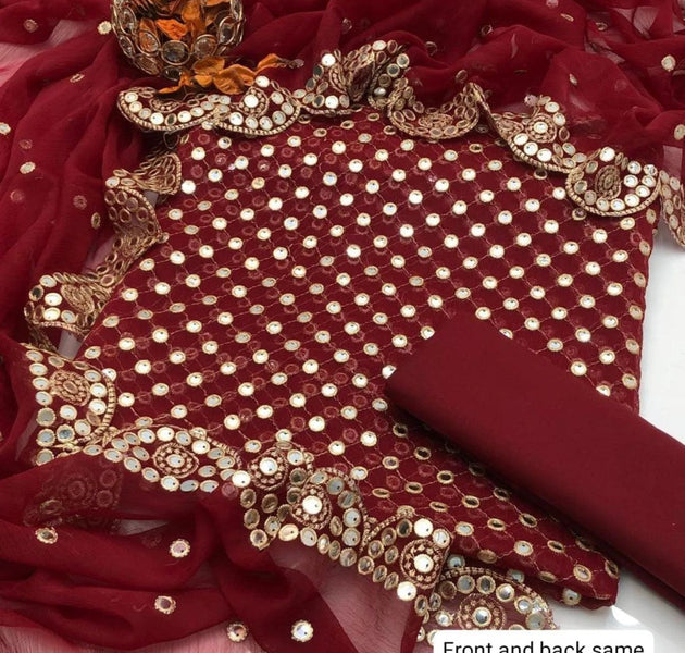 Hiba Bukhari Pure Chiffon 9mm Sequence CS-7002-Mehron