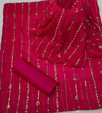 Hania Amir Pure Chiffon Perl Embroidery CS-4007 - Chishti Sabri Fabrics 