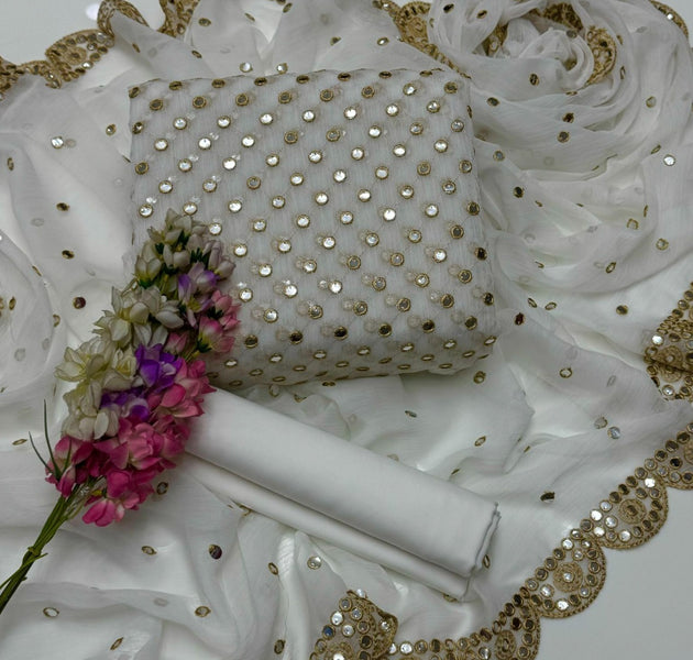 Hiba Bukhari Pure Chiffon 9mm Sequence