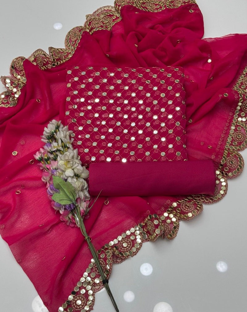 Hiba Bukhari Pure Chiffon 9mm Sequence