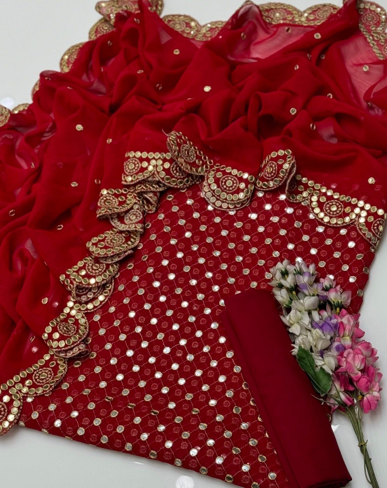 Hiba Bukhari Pure Chiffon 9mm Sequence