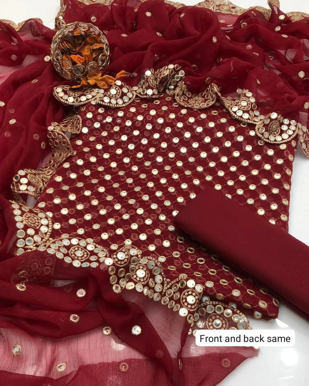 Hiba Bukhari Pure Chiffon 9mm Sequence