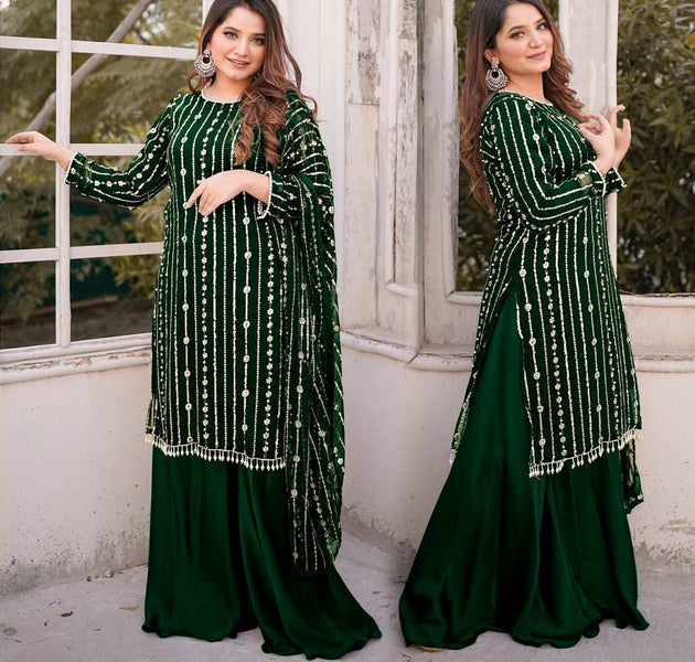 Hania Amir Pure Chiffon Perl Embroidery CS-4009